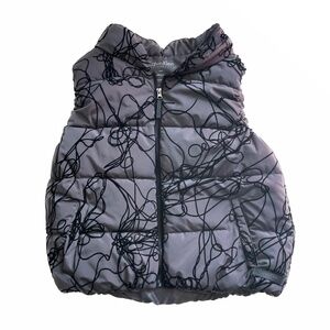 Calvin Klein Performance Puffer Vest Copped Grey Velvet Swirl